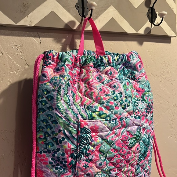 Lilly Pulitzer Quilted String Backpack - Picture 5 of 9